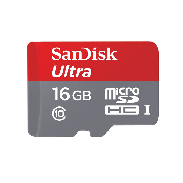 SanDisk Ultra Android microSDHC 16GB bis zu 80 MB/Sek, Class 10 Speicherkarte + SD-Adapter FFP-33